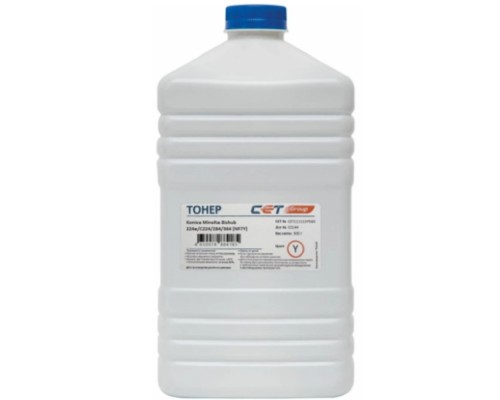 [Запасные части для принтеров и копиров] Тонер NF7Y TN-711Y/514Y для KONICA MINOLTA Bizhub C654/C754/C654e/C754e (CET) Yellow, 500г/бут, CET111115Y500, TN-711Y/514Y