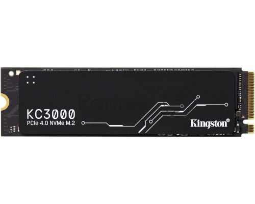 Накопитель SSD Kingston 512Gb M.2 KC3000 <SKC3000S/512G> (PCI-E 4.0 x4, up to 7000/3900Mbs, 3D TLC, NVMe, 400TBW, Phison E18, 22х80mm, LP heatsink)