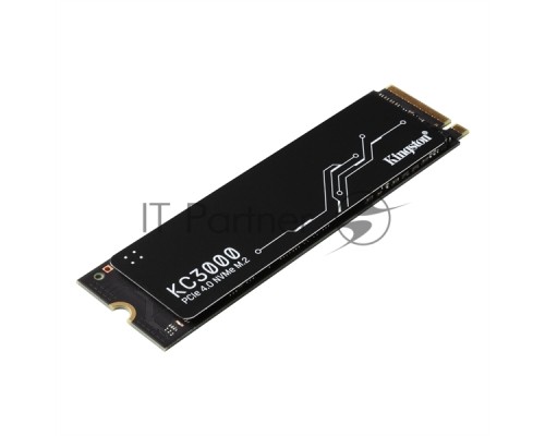 Накопитель SSD Kingston 512Gb M.2 KC3000 <SKC3000S/512G> (PCI-E 4.0 x4, up to 7000/3900Mbs, 3D TLC, NVMe, 400TBW, Phison E18, 22х80mm, LP heatsink)