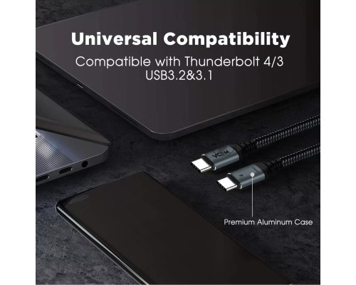 Кабель Thuderbolt4/ USB4 Type C, 5K@60Hz, 40GBps, PD 100W, 5A, VCOM, 1.2м <CU540M-1.2M>