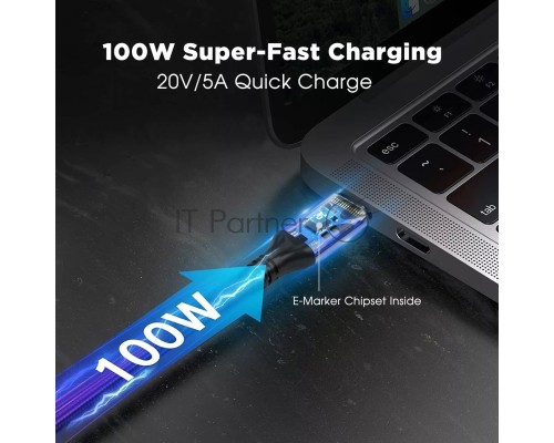 Кабель Thuderbolt4/ USB4 Type C, 5K@60Hz, 40GBps, PD 100W, 5A, VCOM, 1.2м <CU540M-1.2M>