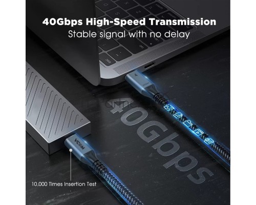 Кабель Thuderbolt4/ USB4 Type C, 5K@60Hz, 40GBps, PD 100W, 5A, VCOM, 1.2м <CU540M-1.2M>