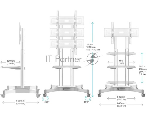 Стойка для телевизора Onkron TS1351 белый 32