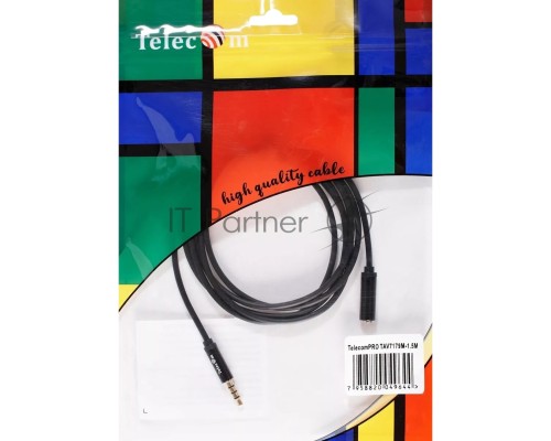 Кабель удлинит 3.5 Jack (M) - 3.5 Jack (F), 1.5м Telecom PRO <TAV7179M-1.5M>