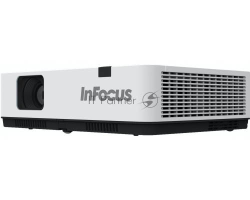 Проектор INFOCUS [IN1049] 3LCD, 4600 lm, WUXGA, 1.371.65:1, 50000:1, (Full 3D), 16W, 2хHDMI 1.4b, VGA in, CompositeIN, 3,5 mm audio IN, RCAx2 IN, USB-A, VGA out, 3,5 audio OUT, RS232, Mini USB B serv, RJ45, 3,3 кг