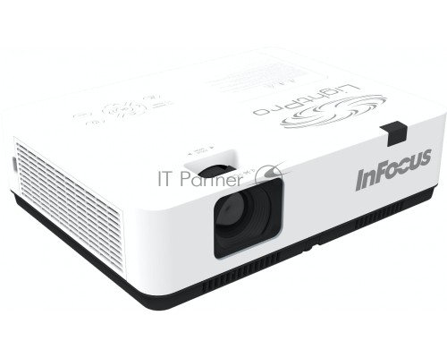 Проектор INFOCUS [IN1049] 3LCD, 4600 lm, WUXGA, 1.371.65:1, 50000:1, (Full 3D), 16W, 2хHDMI 1.4b, VGA in, CompositeIN, 3,5 mm audio IN, RCAx2 IN, USB-A, VGA out, 3,5 audio OUT, RS232, Mini USB B serv, RJ45, 3,3 кг