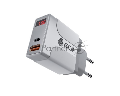 Сетевое зарядное устройство GCR GCR-52885 на 2 USB порта (QC 3.0 + PD 3.0 ), белый Сетевое зарядное устройство GCR GCR-52885 на 2 USB порта (QC 3.0 + PD 3.0 ), белый