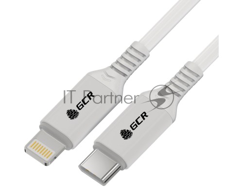 Кабель GCR PREMIUM 1.5m TypeC/Lightning MFI POWER DELIVERY 18 W, быстрая зарядка, белый силикон, AL case белый, белый ПВХ, GCR-53531 Кабель GCR PREMIUM 1.5m TypeC/Lightning MFI POWER DELIVERY 18 W, быстрая зарядка, белый силикон, AL case белый, белый ПВХ, GCR-53531