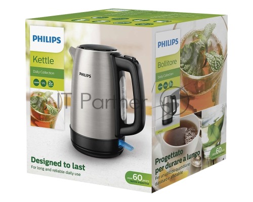 Чайник Philips HD9351/90, 1,7 л, 2200 Вт, световой индикатор, функция автовыключения, индикатор уровня воды