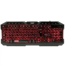 Игровая клавиатура Qumo Fallen 2 K56, проводная, 104 + 10 клавиш мультимедиа, встроенные подсветки общая + кнопок 3 цвета