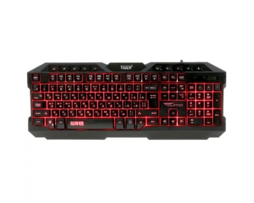 Игровая клавиатура Qumo Fallen 2 K56, проводная, 104 + 10 клавиш мультимедиа, встроенные подсветки общая + кнопок 3 цвета