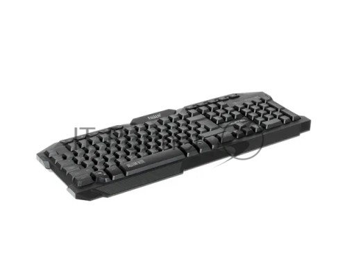 Игровая клавиатура Qumo Fallen 2 K56, проводная, 104 + 10 клавиш мультимедиа, встроенные подсветки общая + кнопок 3 цвета