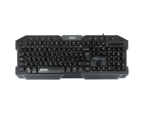 Игровая клавиатура Qumo Fallen 2 K56, проводная, 104 + 10 клавиш мультимедиа, встроенные подсветки общая + кнопок 3 цвета
