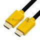 Кабель GCR 2.0m HDMI версия 2.0, HDR 4:2:2, Ultra HD, 4K 60 fps 60Hz/5K*30Hz, 3D, AUDIO, 18.0 Гбит/с, 28/28 AWG, OD7.3mm, тройной экран, черный, желтые коннекторы, GCR-HM441-2.0m GCR Кабель 2.0m HDMI версия 2.0, HDR 4:2:2, Ultra HD, 4K 60 fps 60Hz/5K*30H