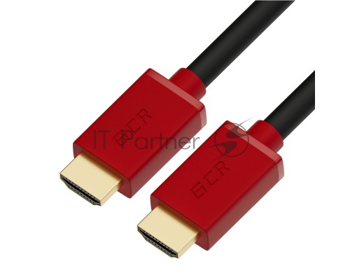 Кабель GCR 2.0m HDMI версия 2.0, HDR 4:2:2, Ultra HD, 4K 60 fps 60Hz/5K*30Hz, 3D, AUDIO, 18.0 Гбит/с, 28/28 AWG, OD7.3mm, тройной экран, черный, красные коннекторы, GCR-HM451-2.0m GCR Кабель 2.0m HDMI версия 2.0, HDR 4:2:2, Ultra HD, 4K 60 fps 60Hz/5K*30