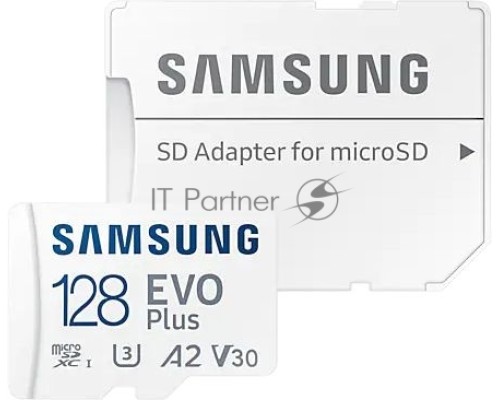 Флеш карта microSDXC 128Gb Class10 Samsung MB-MC128KA/RU/EU EVO PLUS + adapter