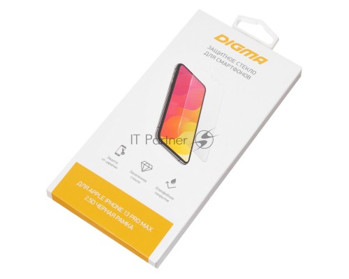 Защитное стекло для экрана Digma DGG2AP13PM для Apple iPhone 13 Pro Max 2.5D 1шт.