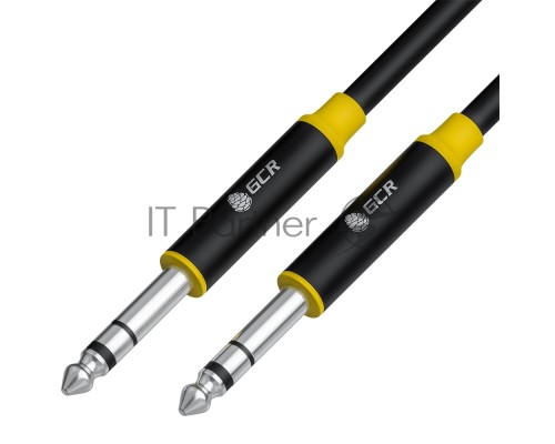 Кабель GCR 15.0m аудио STEREO jack 6,35mm/jack 6,35mm черный, AL case черный, желтая окантовка, M/M, GCR-53429 Кабель GCR 15.0m аудио STEREO jack 6,35mm/jack 6,35mm черный, AL case черный, желтая окантовка, M/M, GCR-53429