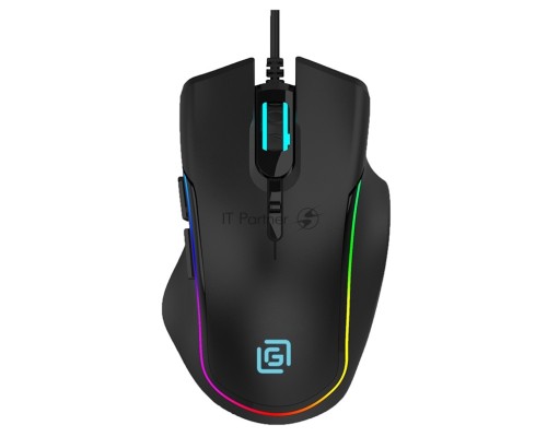 Мышь проводная Oklick 729G LABYRINTH черный, 6400 dpi, USB, кнопки - 7