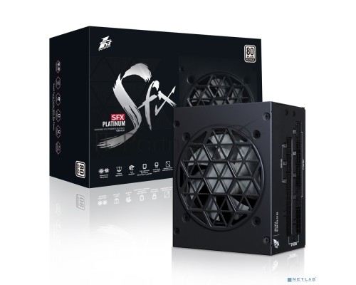 Блок питания 1STPLAYER SFX 750W PLATINUM, 750Вт, 80 PLUS Platinum, 80мм, модульный, черный