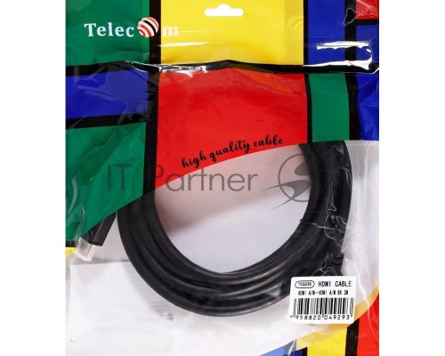 Кабель HDMI 19M/M,ver. 2.1, 8K@60 Hz 3m Telecom <TCG255-3M>