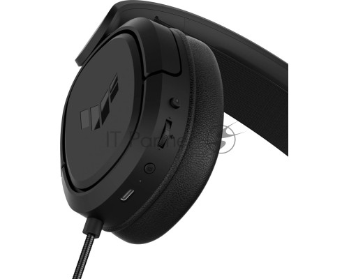 Игровые наушники ASUS TUF Gaming H1 WL чёрные (2.4 ГГц, 7.1 виртуально, 40мм, неодимовые магниты, 32 Ом, 20~20000 Гц, микрофон, USB-C, PC, Mac, PS4, Nintendo Switch, Xbox One, 90YH0391-B3UA00)