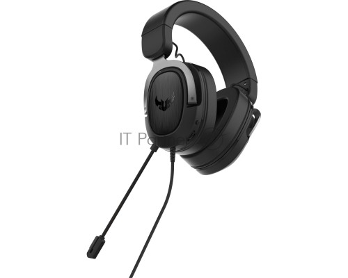 Игровые наушники ASUS TUF Gaming H1 WL чёрные (2.4 ГГц, 7.1 виртуально, 40мм, неодимовые магниты, 32 Ом, 20~20000 Гц, микрофон, USB-C, PC, Mac, PS4, Nintendo Switch, Xbox One, 90YH0391-B3UA00)
