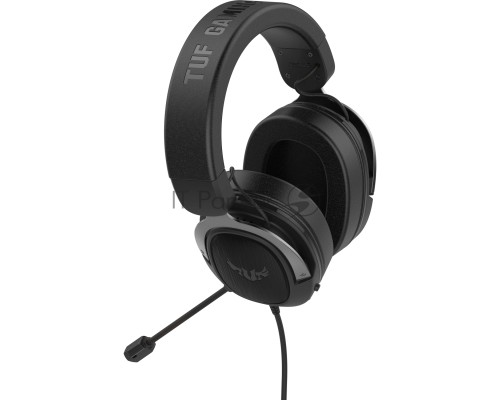 Игровые наушники ASUS TUF Gaming H1 WL чёрные (2.4 ГГц, 7.1 виртуально, 40мм, неодимовые магниты, 32 Ом, 20~20000 Гц, микрофон, USB-C, PC, Mac, PS4, Nintendo Switch, Xbox One, 90YH0391-B3UA00)