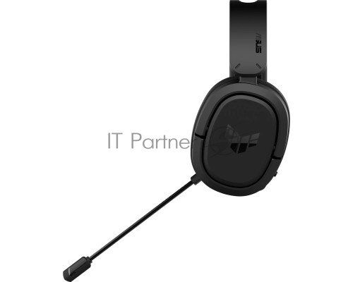 Игровые наушники ASUS TUF Gaming H1 WL чёрные (2.4 ГГц, 7.1 виртуально, 40мм, неодимовые магниты, 32 Ом, 20~20000 Гц, микрофон, USB-C, PC, Mac, PS4, Nintendo Switch, Xbox One, 90YH0391-B3UA00)