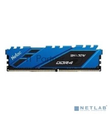 Оперативная память Netac 8Gb DDR4 3200Mhz DIMM PC25600, Shadow NTSDD4P32SP-08B  C16 Blue, с радиатором