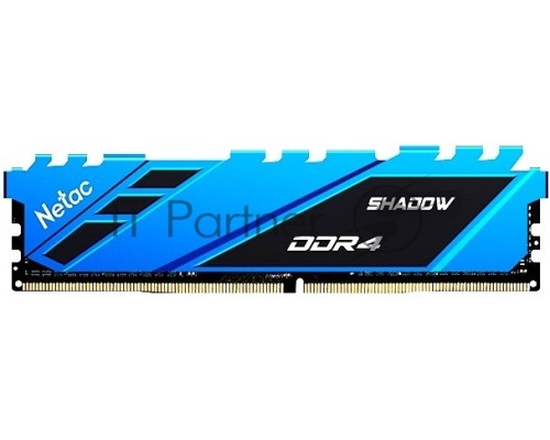 Оперативная память Netac 8Gb DDR4 3200Mhz DIMM PC25600, Shadow NTSDD4P32SP-08B  C16 Blue, с радиатором