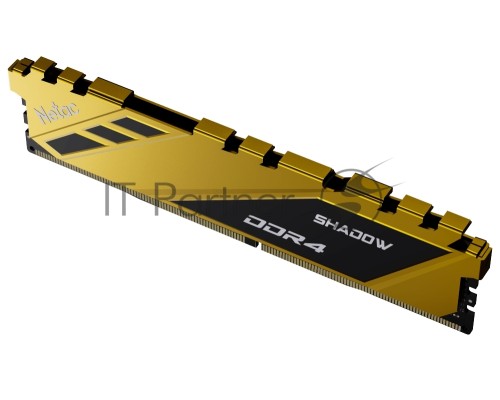 Оперативная память Netac 16Gb DDR4 3200Mhz DIMM PC25600, Shadow NTSDD4P32SP-16Y   C16 Yellow, с радиатором