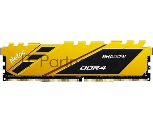 Оперативная память Netac 16Gb DDR4 3200Mhz DIMM PC25600, Shadow NTSDD4P32SP-16Y   C16 Yellow, с радиатором