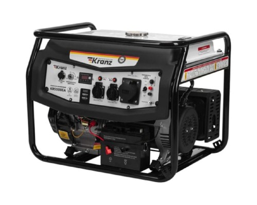 [Генераторы] Kranz KR-16-1135 Генератор бензиновый KR5500EA, 5,5кВт, 230В, 25л, коннектор автоматики, электростартер