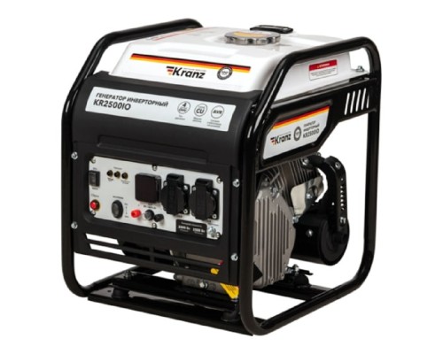 [Генераторы] Kranz KR-16-1142 Генератор инверторный KR2500IO, 2,5кВт, 230В, 7л, открытый корпус, ручной старт