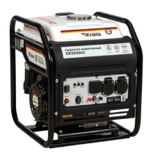 Kranz KR-16-1143 Генератор инверторный KR3500IO, 3,5кВт, 230В, 7л, открытый корпус, ручной старт