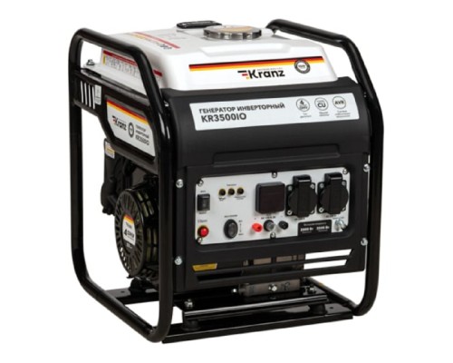 [Генераторы] Kranz KR-16-1143 Генератор инверторный KR3500IO, 3,5кВт, 230В, 7л, открытый корпус, ручной старт