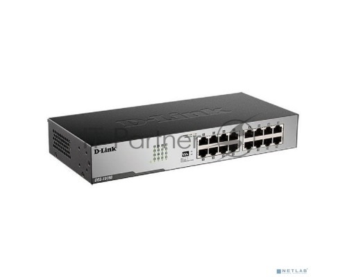 Неуправляемый коммутатор D-Link DGS-1016D/I2A с 16 портами 10/100/1000Base-T