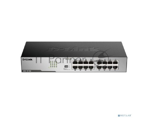 Неуправляемый коммутатор D-Link DGS-1016D/I2A с 16 портами 10/100/1000Base-T