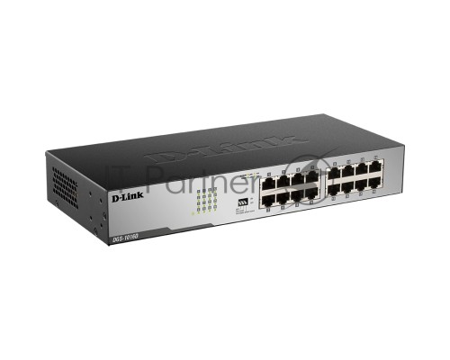 Неуправляемый коммутатор D-Link DGS-1016D/I2A с 16 портами 10/100/1000Base-T
