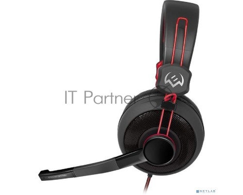 Наушники с микрофоном Sven AP-G777MV черный/красный 1.2м мониторные оголовье (SV-014209)