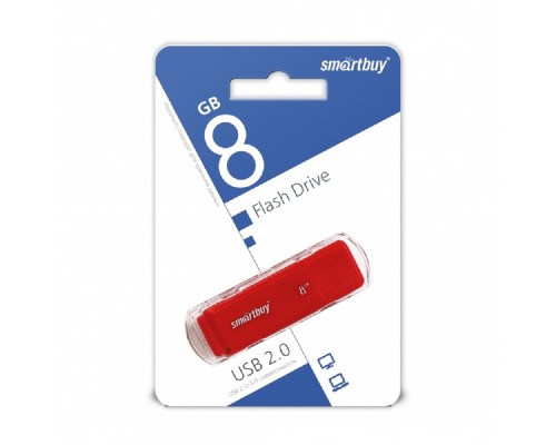 [Носитель информации] Smartbuy USB Drive 8GB Dock Red (SB8GBDK-R) UFD 2.0