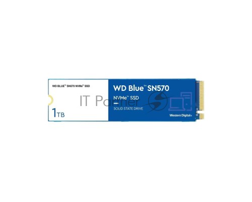 Накопитель SSD Western Digital WD Blue SN570 WDS100T3B0C 1ТБ M2.2280 NVMe PCIe Gen3 8Gb/s Накопитель SSD Western Digital WD Blue SN570 WDS100T3B0C 1ТБ M2.2280 NVMe PCIe Gen3 8Gb/s