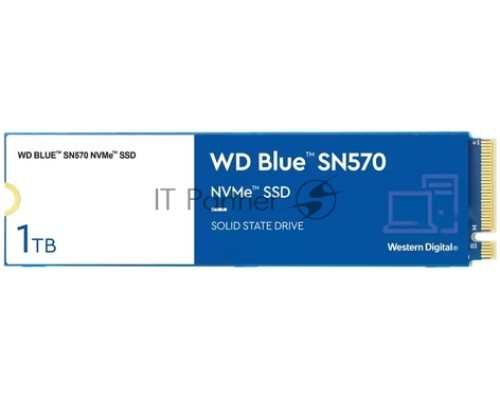 Накопитель SSD Western Digital WD Blue SN570 WDS100T3B0C 1ТБ M2.2280 NVMe PCIe Gen3 8Gb/s Накопитель SSD Western Digital WD Blue SN570 WDS100T3B0C 1ТБ M2.2280 NVMe PCIe Gen3 8Gb/s