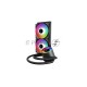 Водяное охлаждение DeepCool Castle 240 RGB V2 для процессора, СВО, Socket 115x/1200, 1356, 1366, 2011, 2011-3, 2066, AM2, AM2+, AM3, AM3+, AM4, FM1, FM2, FM2+, TR4, sTRX4, SP3, 2x120 мм, 500-1800 об/мин, TDP 250 Вт, разноцветная подсветка