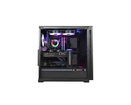 Водяное охлаждение DeepCool Castle 240 RGB V2 для процессора, СВО, Socket 115x/1200, 1356, 1366, 2011, 2011-3, 2066, AM2, AM2+, AM3, AM3+, AM4, FM1, FM2, FM2+, TR4, sTRX4, SP3, 2x120 мм, 500-1800 об/мин, TDP 250 Вт, разноцветная подсветка
