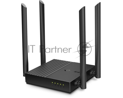 Роутер TP-Link Archer A64 AC1300 Wi-Fi роутер с MU-MIMO. RouterSPEED: 400 Mbps at 2.4GHz + 867Mbps at 5GHz SPEC: 4×Antennas, 1×Gigabit WAN Port + 4×Gigabit LAN Ports FEATURE: Tether App, WPA3, Access Point Mode, IPv6 Supported, IPTV, Beamforming, Smart C