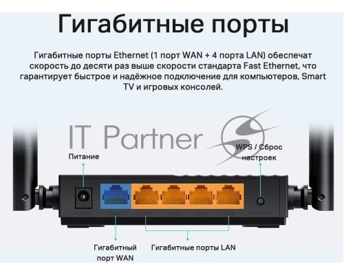 Роутер TP-Link Archer A64 AC1300 Wi-Fi роутер с MU-MIMO. RouterSPEED: 400 Mbps at 2.4GHz + 867Mbps at 5GHz SPEC: 4×Antennas, 1×Gigabit WAN Port + 4×Gigabit LAN Ports FEATURE: Tether App, WPA3, Access Point Mode, IPv6 Supported, IPTV, Beamforming, Smart C