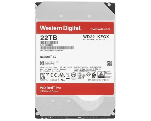 [Жесткий диск] 22TB WD Red Pro (WD221KFGX) {Serial ATA III, 7200- rpm,512Mb, 3.5