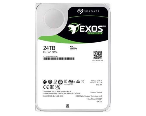 [Жесткий диск] 24TB Seagate Exos X24 (ST24000NM002H) {SATA 6Gb/s, 7200 rpm, 512mb buffer, 3.5